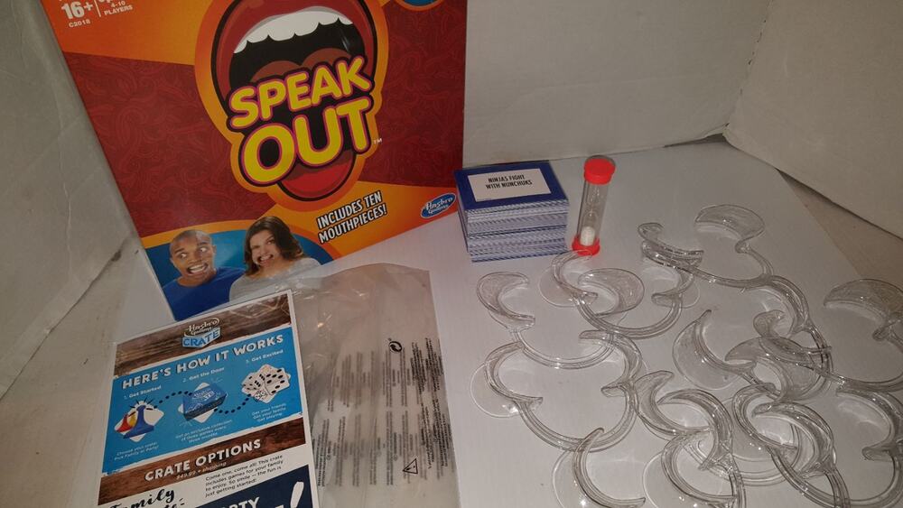 Speak Out Board Party Board Game Funny Mouthpiece Family Never Played